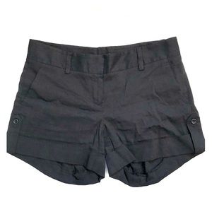 Theory tailored black cuffed shorts